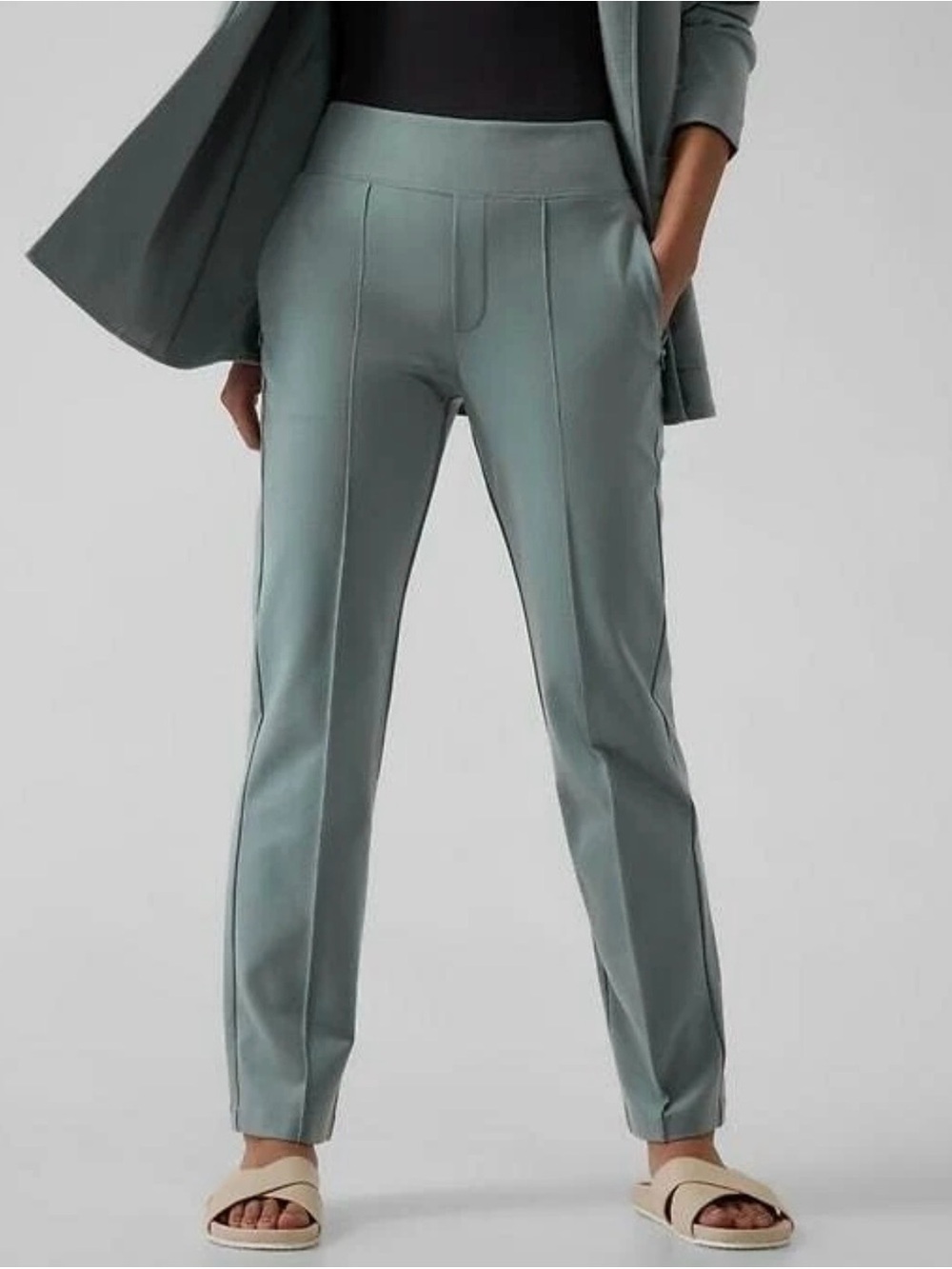 Athleta Women's Light Grayish Green Eastbound Athletic Dress Pants